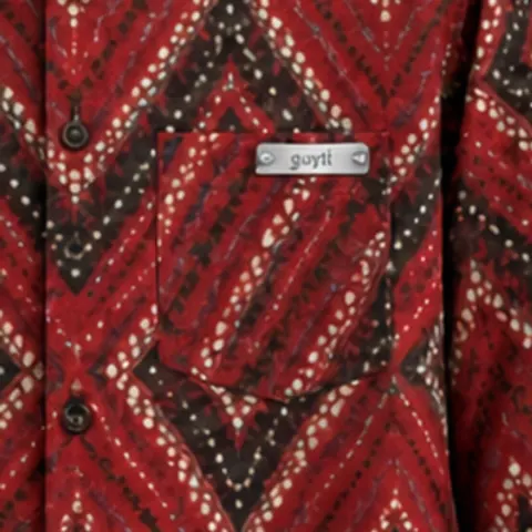 Crimson Echo Shirt print and pocket badge